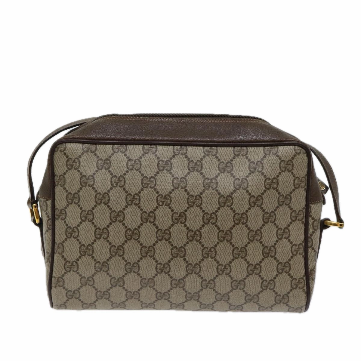 Gucci GG Canvas Web Sherry Line Shoulder Bag PVC Beige Green Red