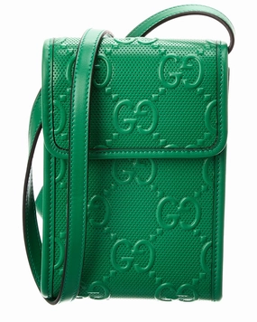 Gucci GG Embossed Leather Crossbody