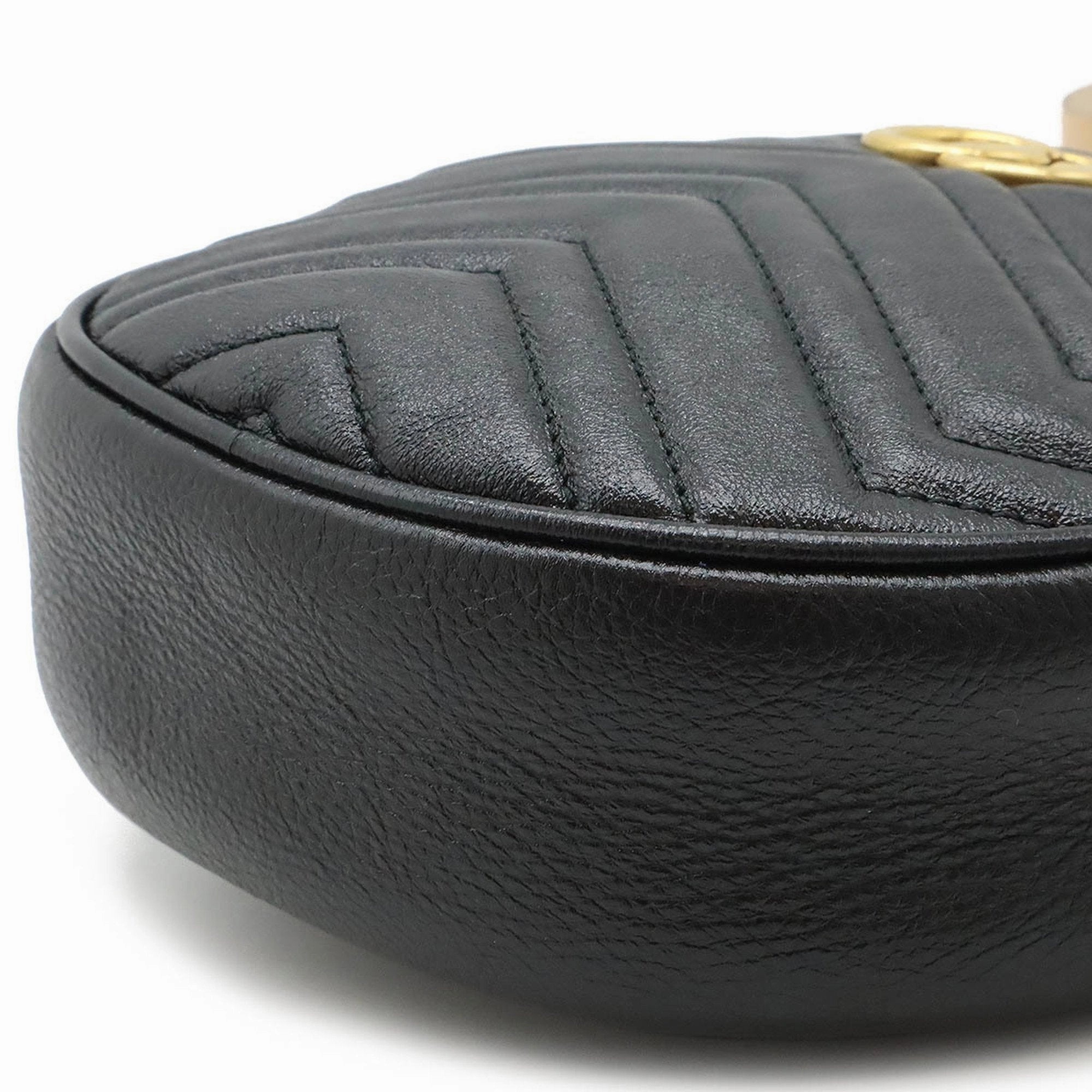 Gucci Gg Marmont Black Leather Shoulder Bag ()