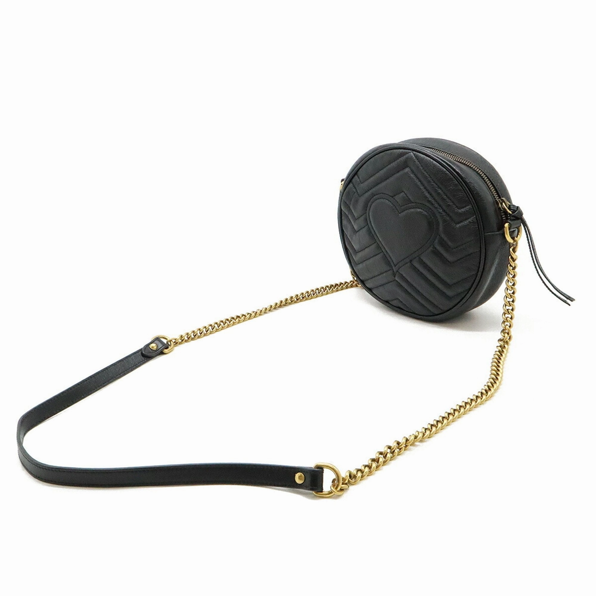 Gucci Gg Marmont Black Leather Shoulder Bag ()