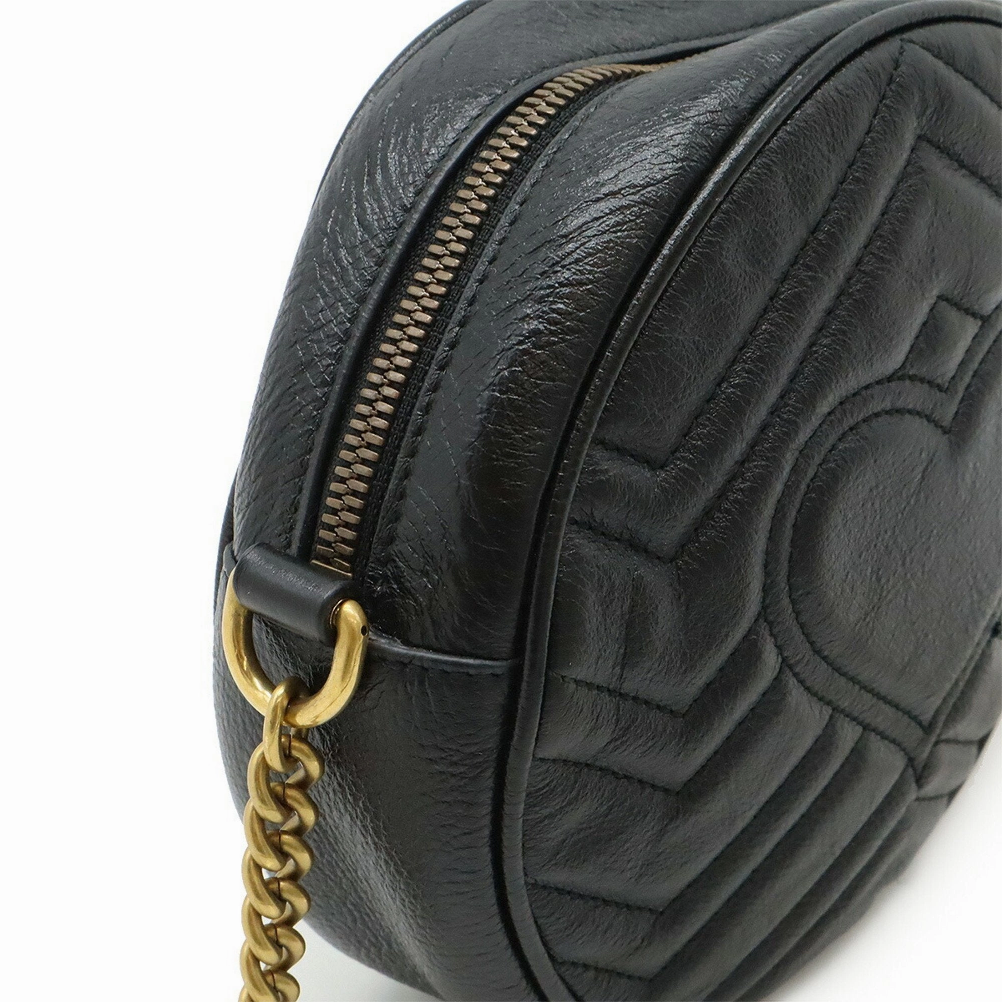 Gucci Gg Marmont Black Leather Shoulder Bag ()