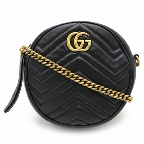 Gucci Gg Marmont Black Leather Shoulder Bag ()