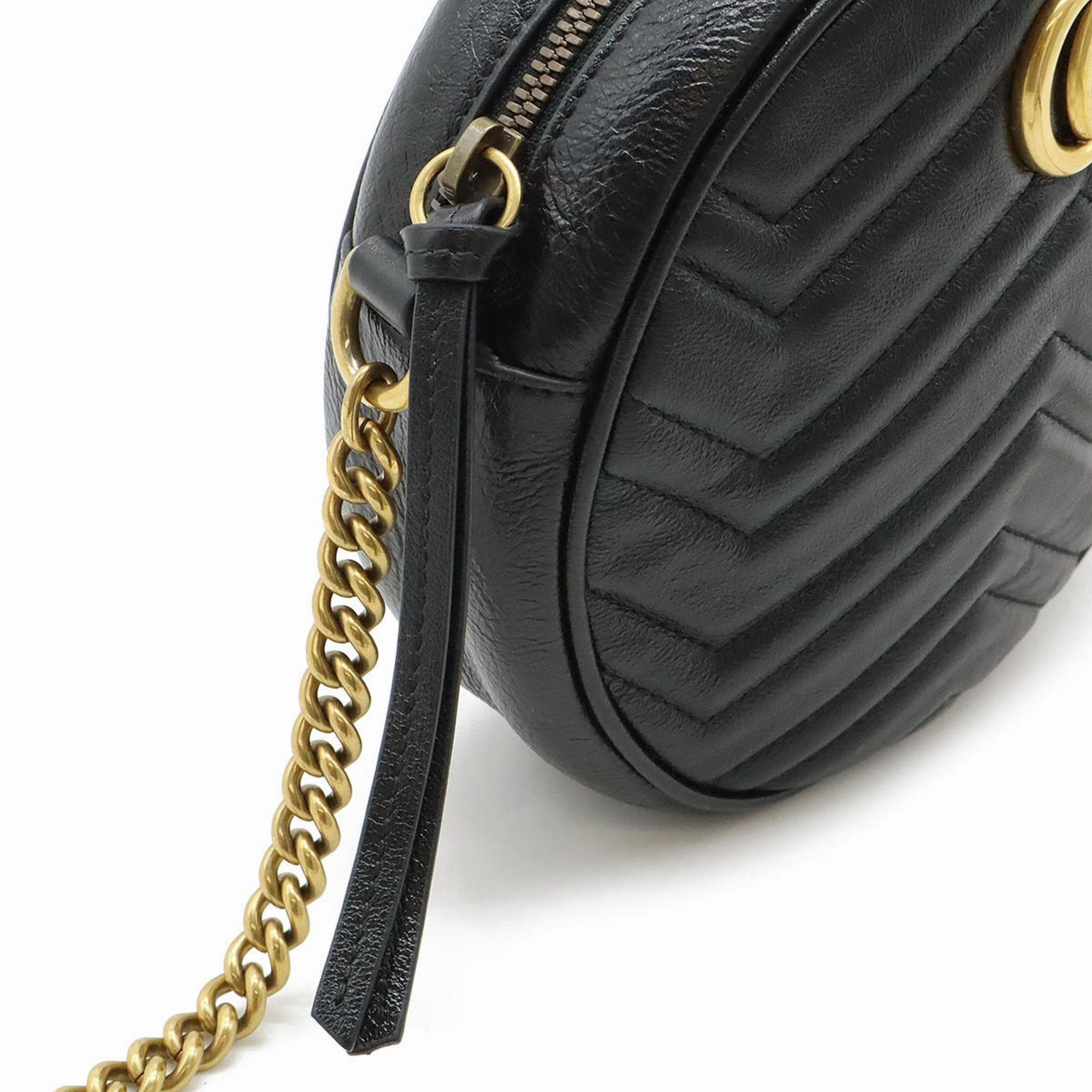 Gucci Gg Marmont Black Leather Shoulder Bag ()