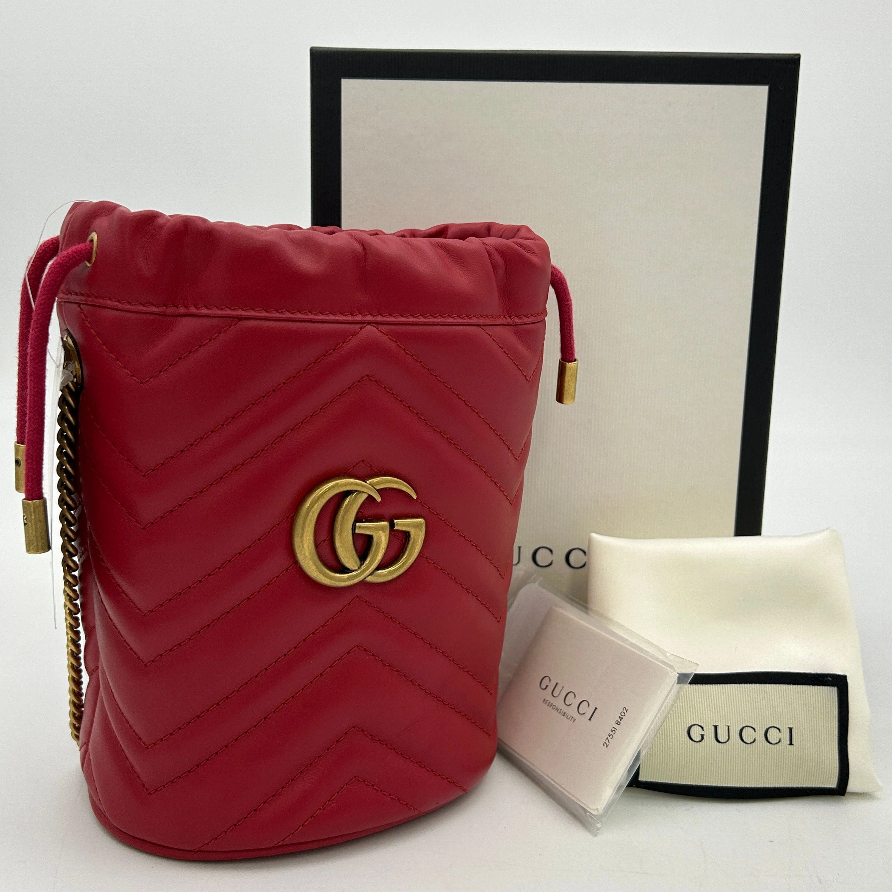 GUCCI GG Marmont Bucket Shoulder Bag gu8954cc