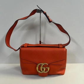 Gucci GG Marmont Orange Leather Crossbody Bag