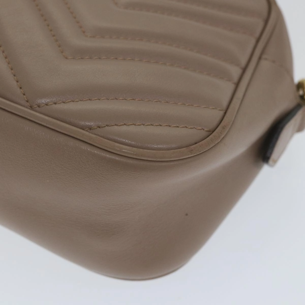 GUCCI GG Marmont Shoulder Bag Beige 447632  bs9395