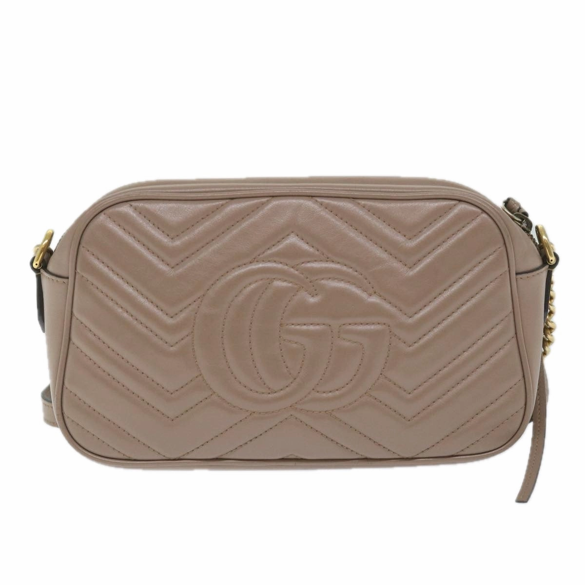GUCCI GG Marmont Shoulder Bag Beige 447632  bs9395