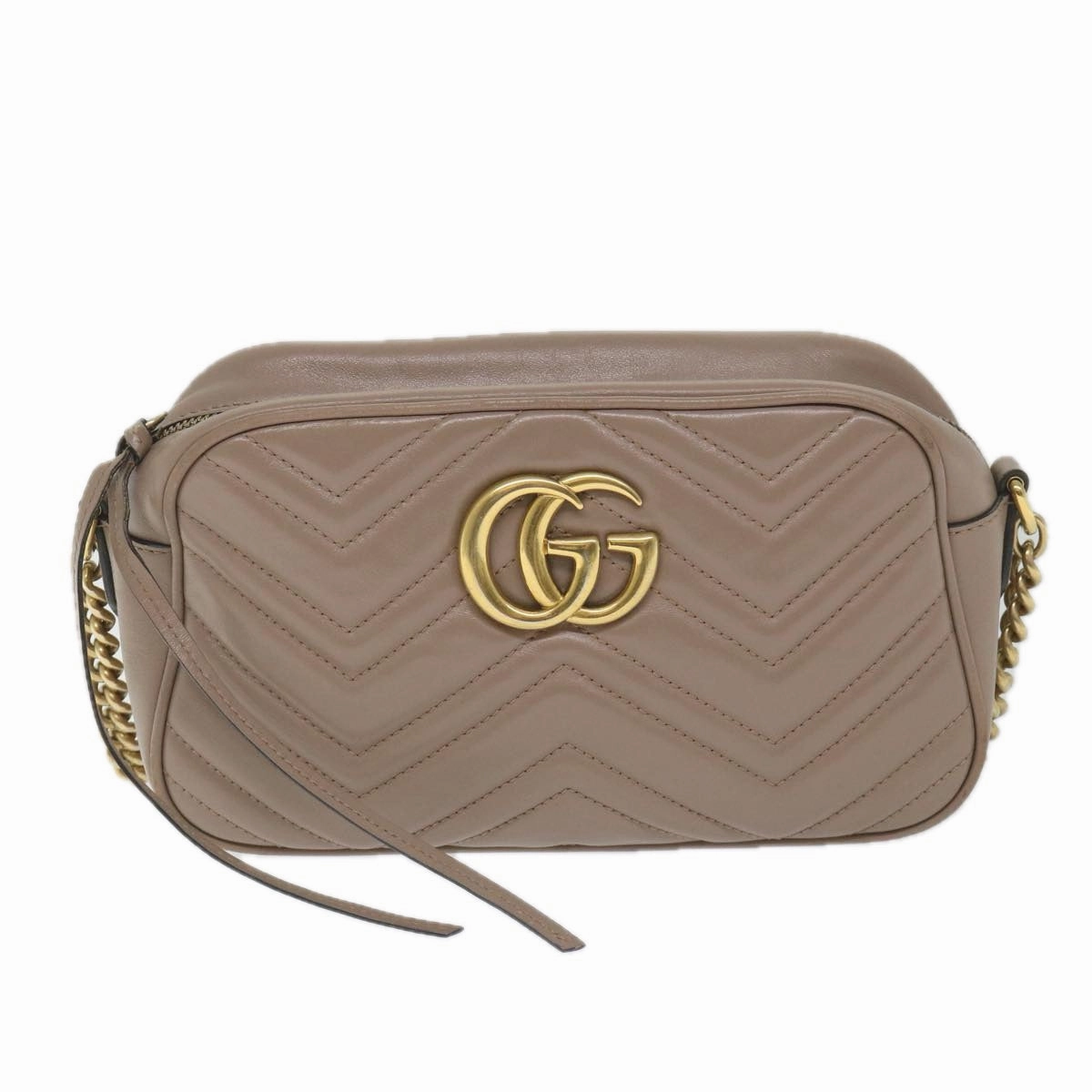 GUCCI GG Marmont Shoulder Bag Beige 447632  bs9395