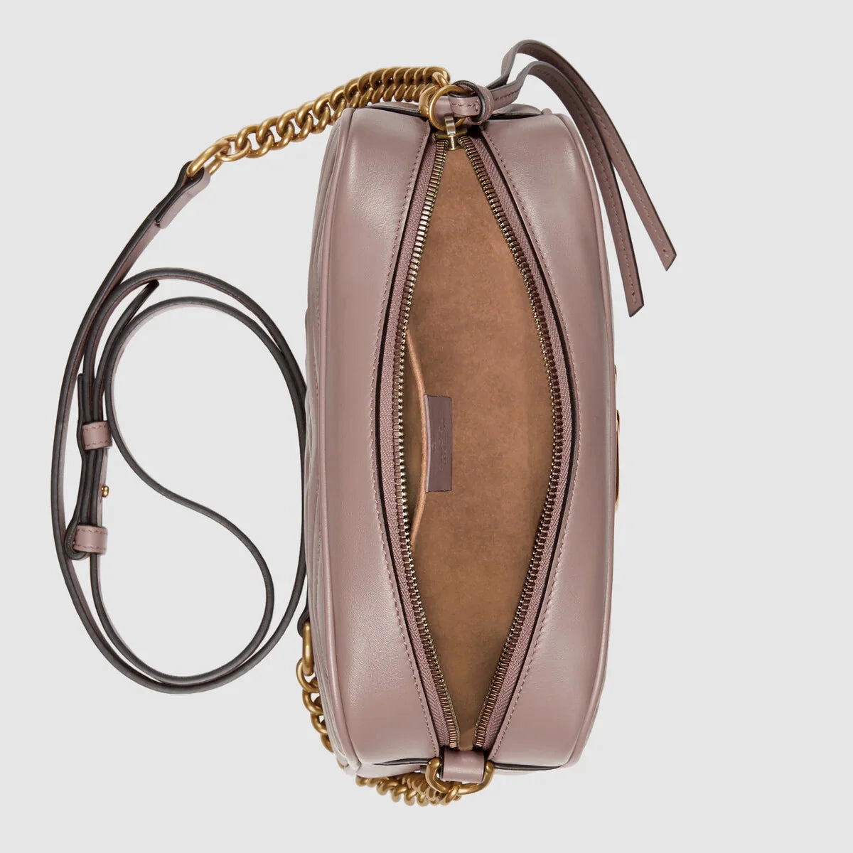 Gucci GG Marmont small matelass shoulder bag Dusty pink
