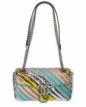 Gucci GG Marmont Small Sequin Shoulder Bag
