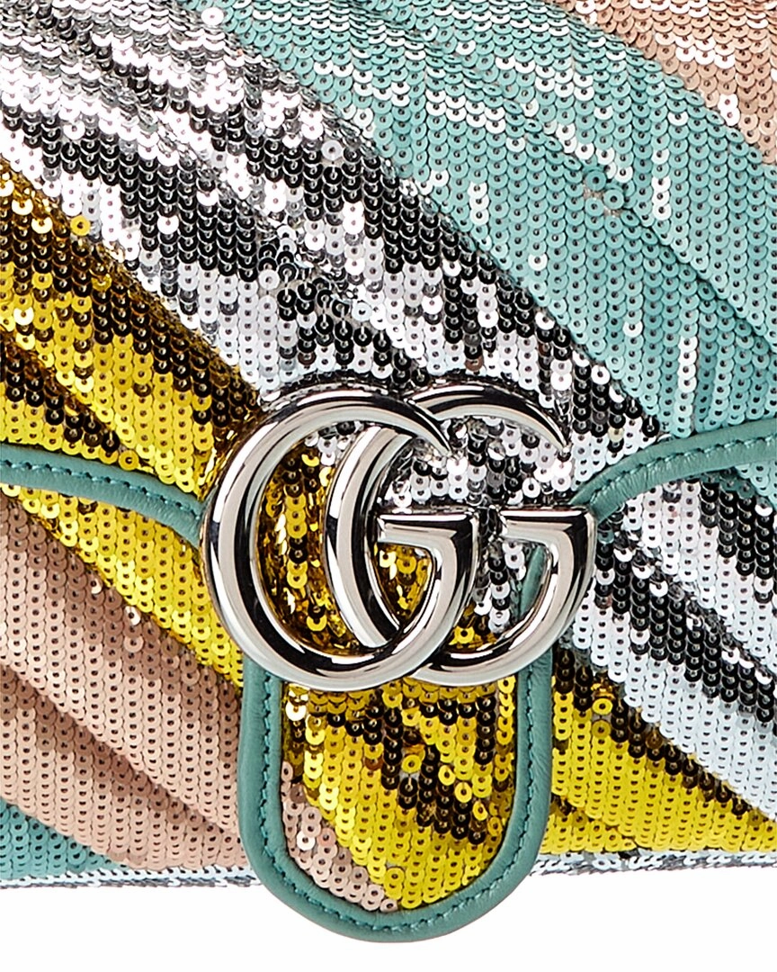 Gucci GG Marmont Small Sequin Shoulder Bag