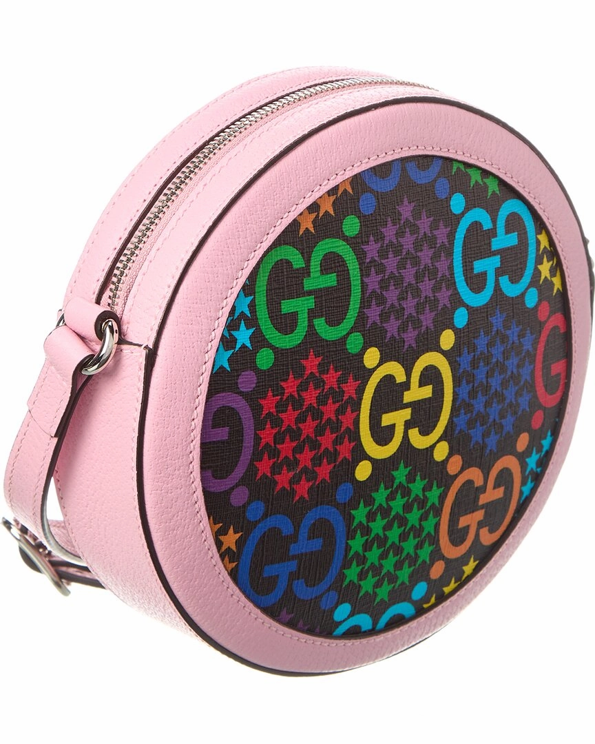 Gucci GG Psychedelic Canvas & Leather Crossbody, Black