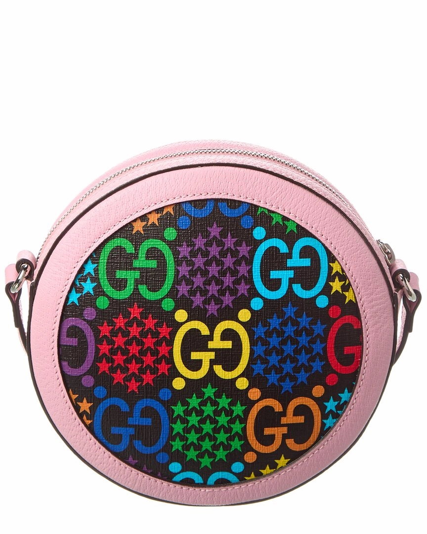 Gucci GG Psychedelic Canvas & Leather Crossbody, Black