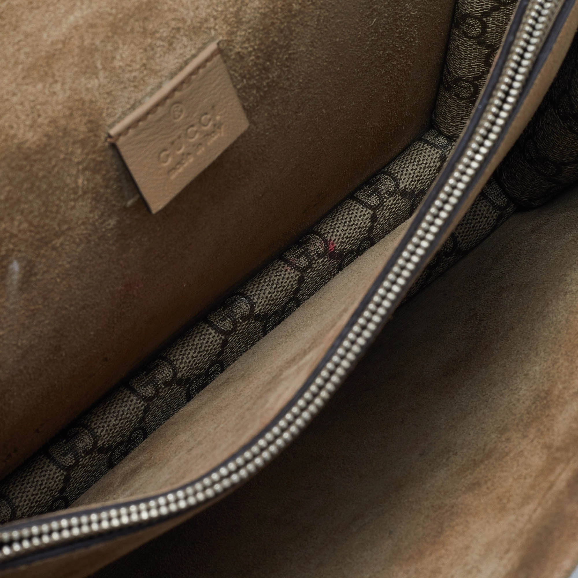 Gucci  Gg Supreme Canvas And Suede Medium Dionysus Embellished Shoulder Bag
