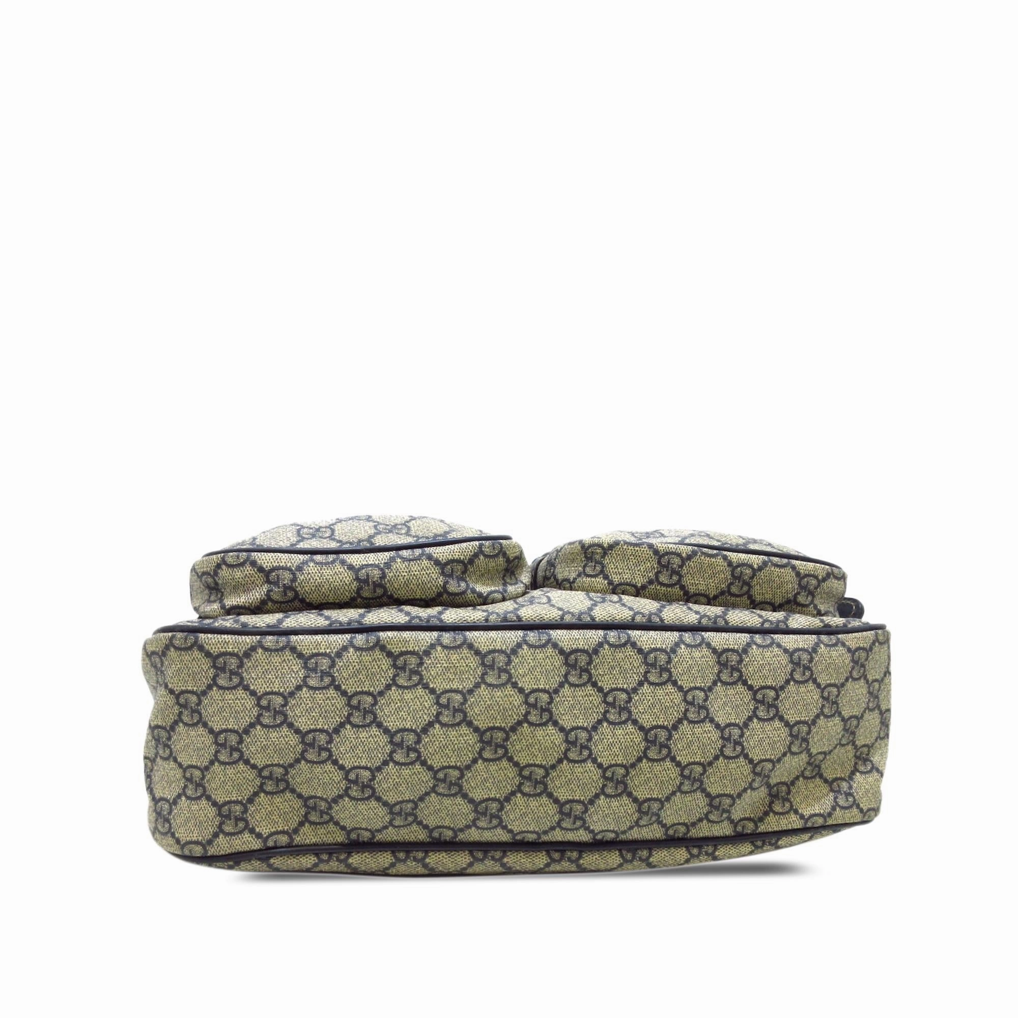 Gucci GG Supreme Double Pocket Crossbody (SHG-0tXOCu)