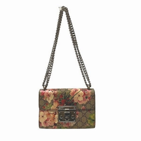 Gucci GG Supreme Flora Chain Shoulder Bag