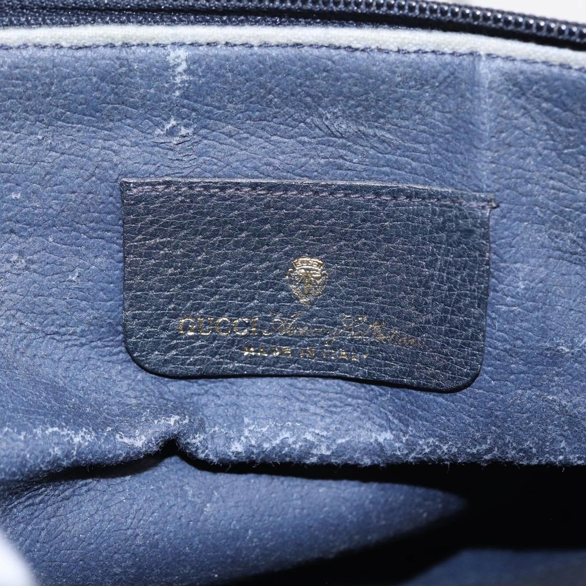 GUCCI GG Supreme Sherry Line Shoulder Bag PVC Navy Red 904 02 026  83193