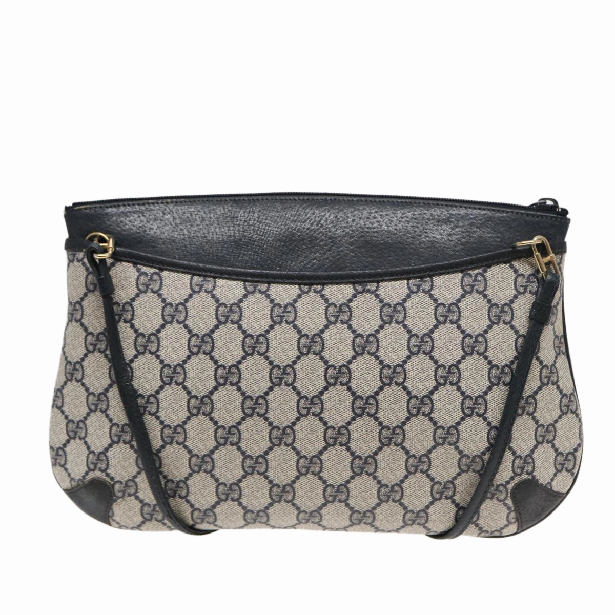 GUCCI GG Supreme Sherry Line Shoulder Bag PVC Navy Red 904 02 026  83193