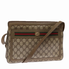 GUCCI GG Supreme Shoulder Bag PVC Leather Beige 41 02 090  th4950