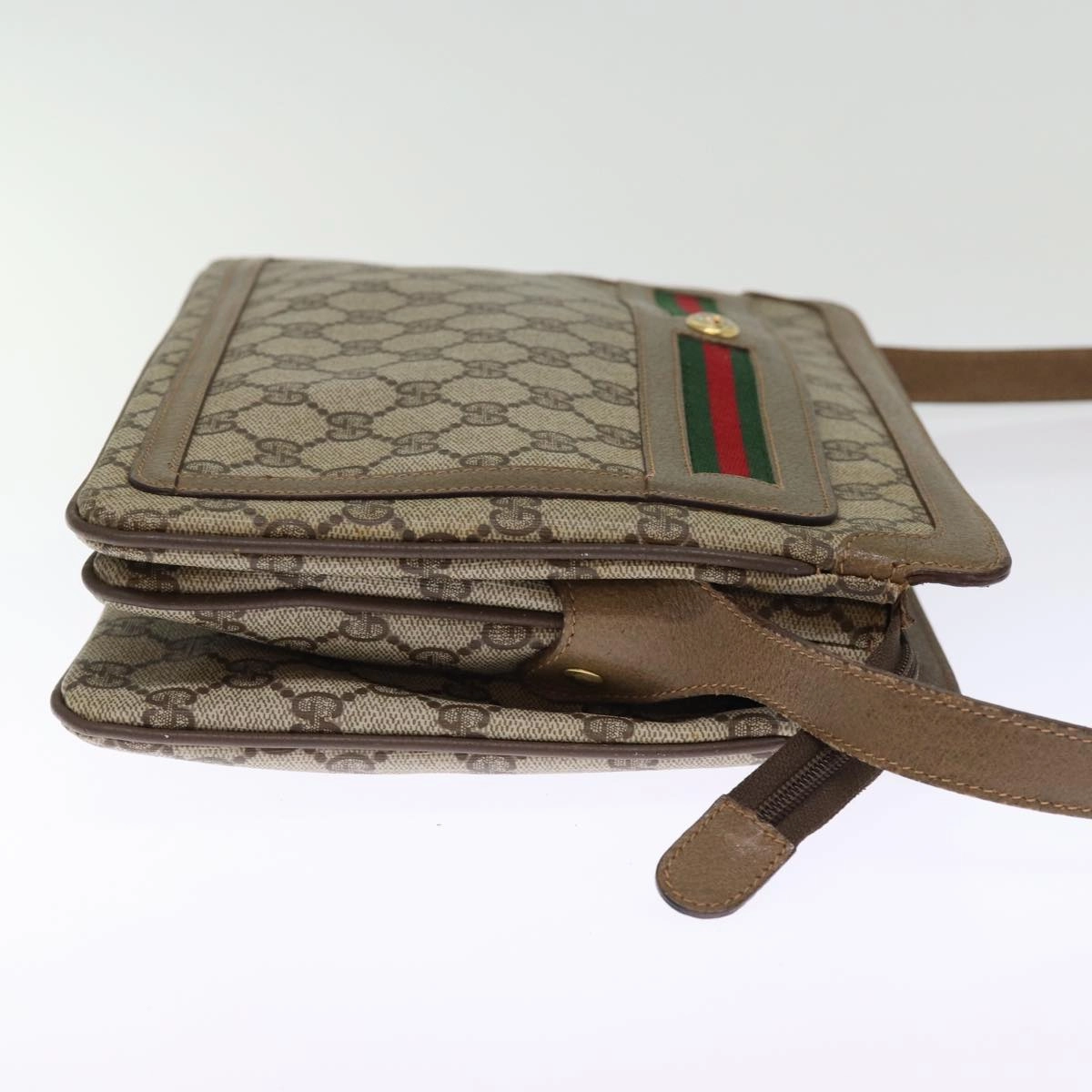 GUCCI GG Supreme Shoulder Bag PVC Leather Beige 41 02 090  th4950