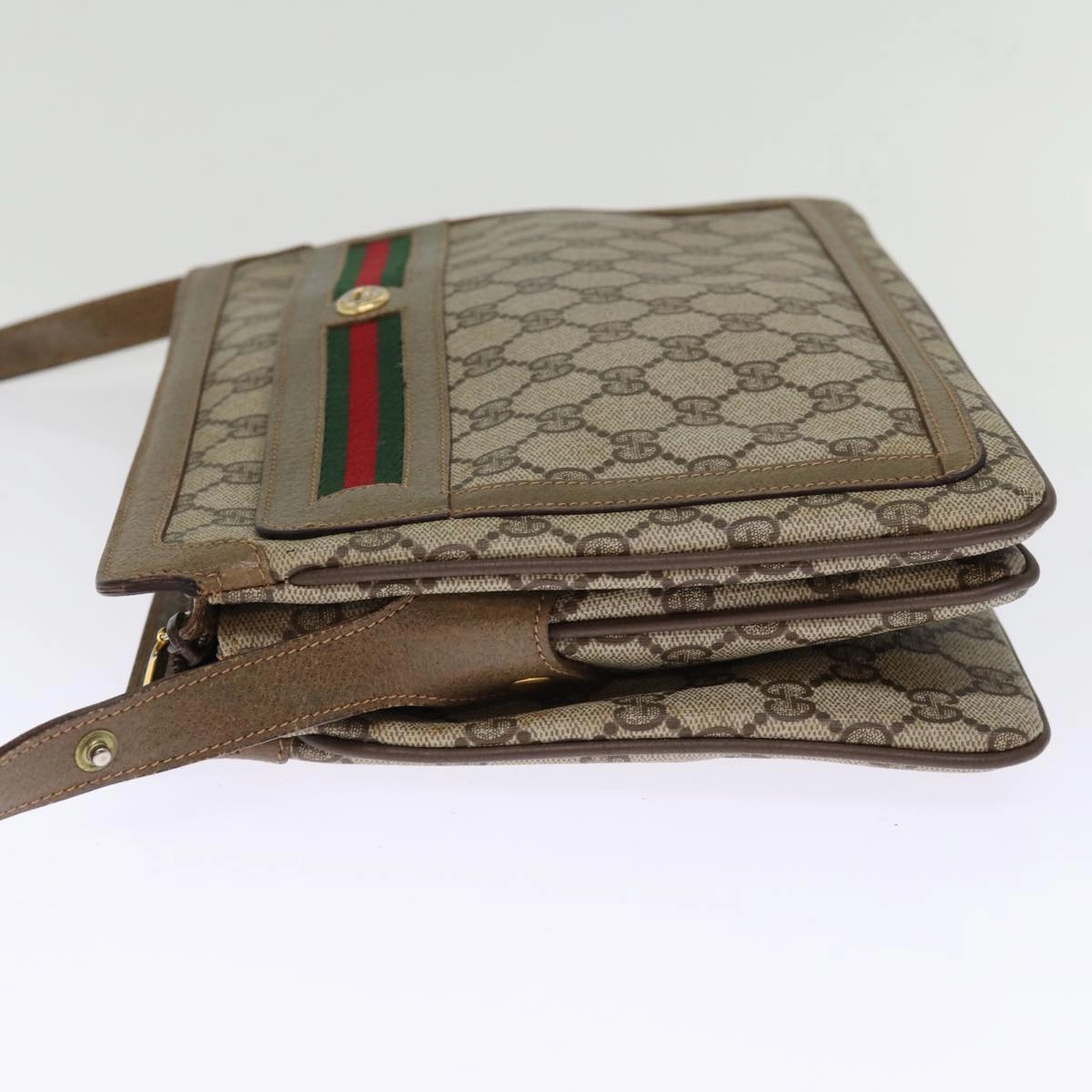 GUCCI GG Supreme Shoulder Bag PVC Leather Beige 41 02 090  th4950