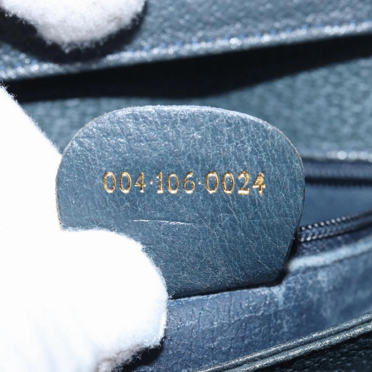 GUCCI GG Supreme Shoulder Bag PVC Leather Navy 004 106 0024  ar11976