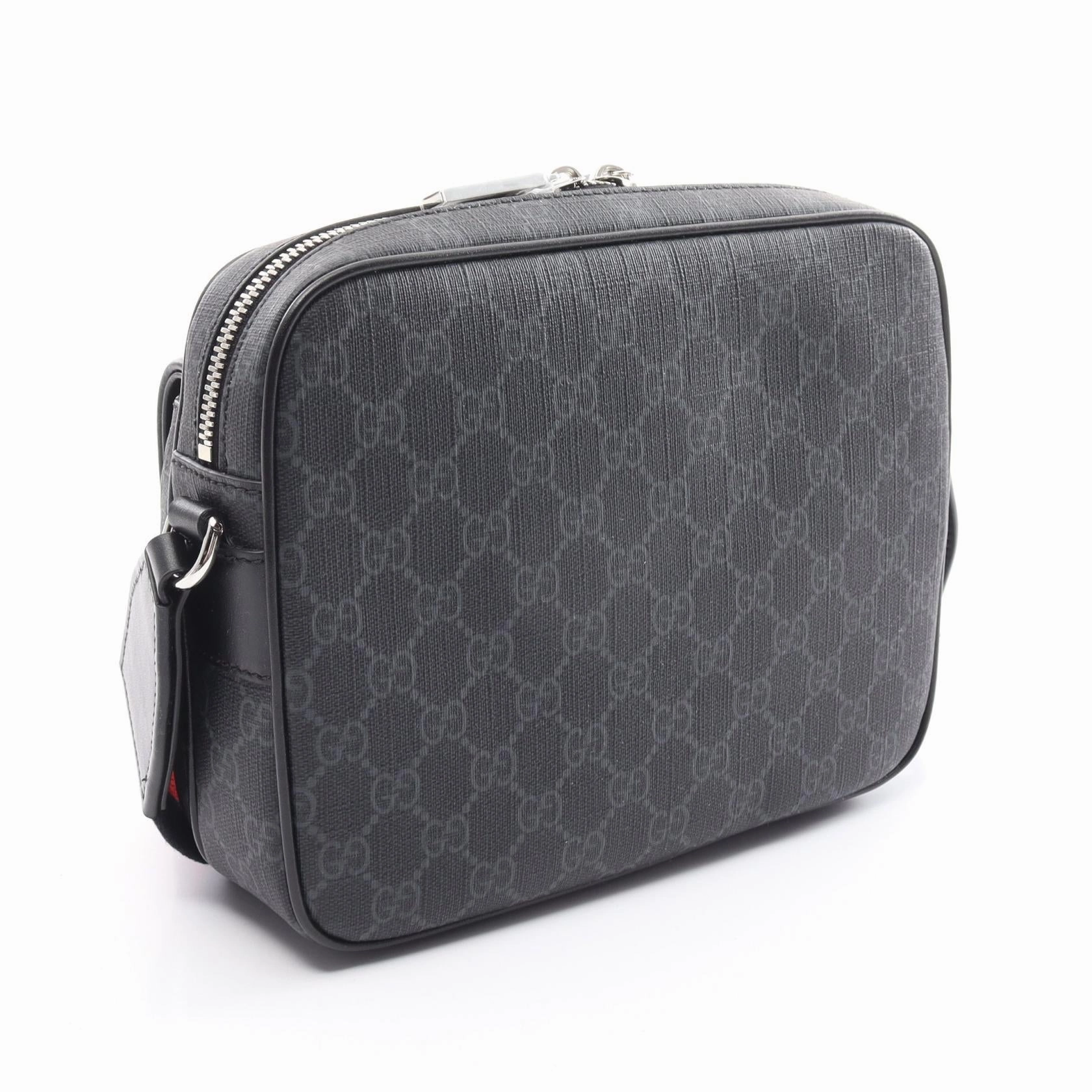 Gucci GG Supreme Small Crossbody Bag Black/Grey