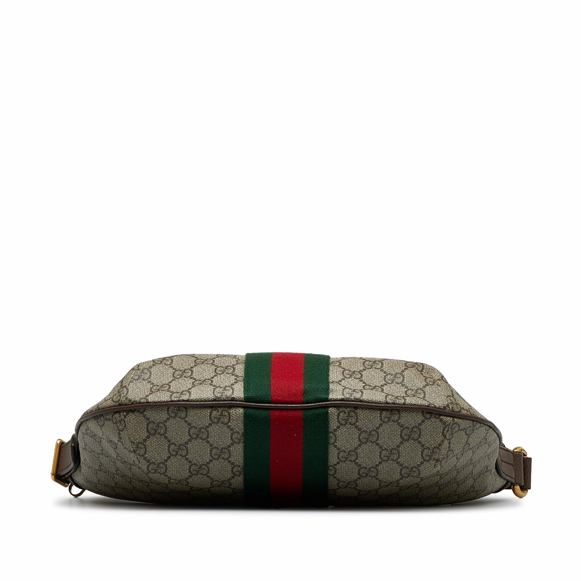Gucci GG Supreme Web Ophidia Half Moon Crossbody (SHG-fSV2pz)