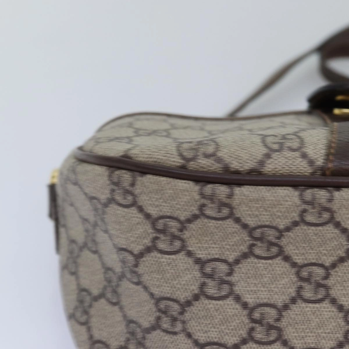 GUCCI GG Supreme Web Sherry Line Shoulder Bag Beige Red 001 123  12792