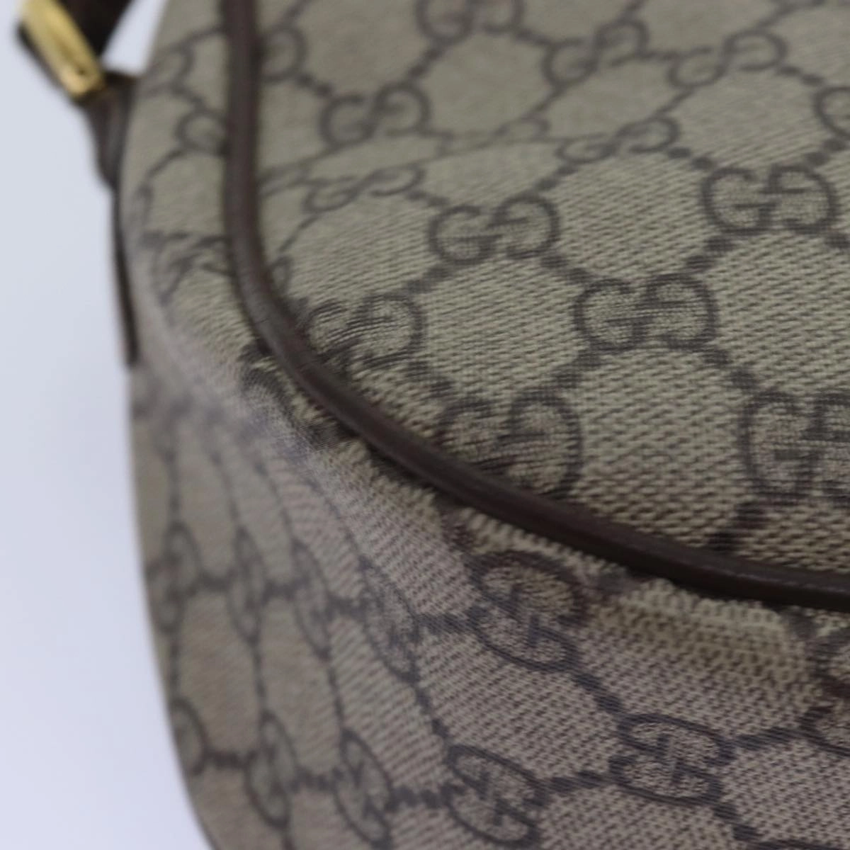GUCCI GG Supreme Web Sherry Line Shoulder Bag Beige Red 001 123  12792