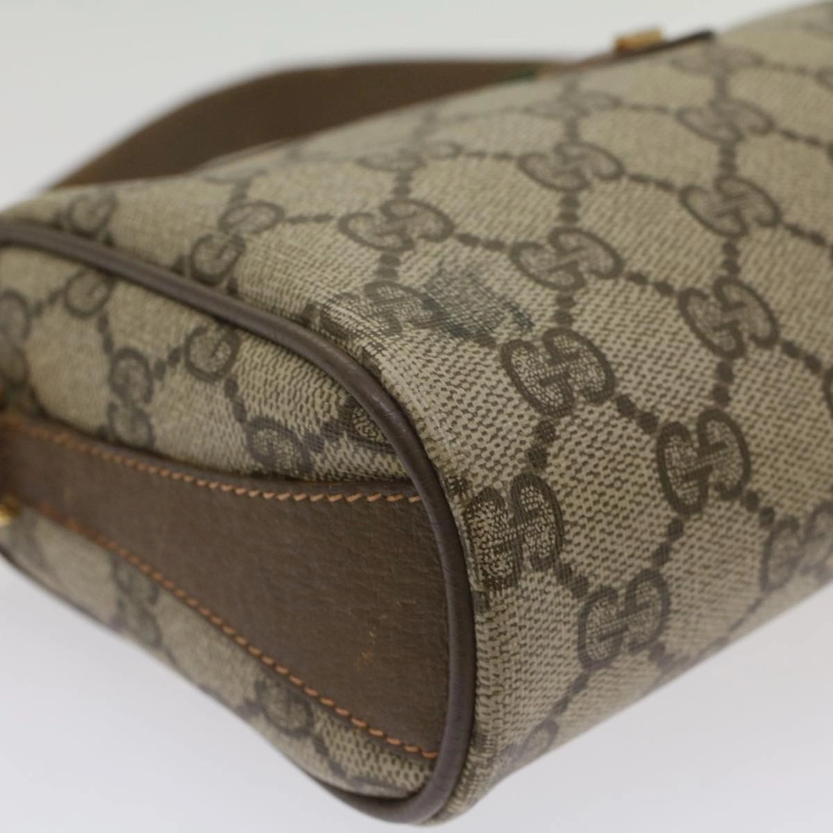GUCCI GG Supreme Web Sherry Line Shoulder Bag Beige Red 89 02 018  bs9008