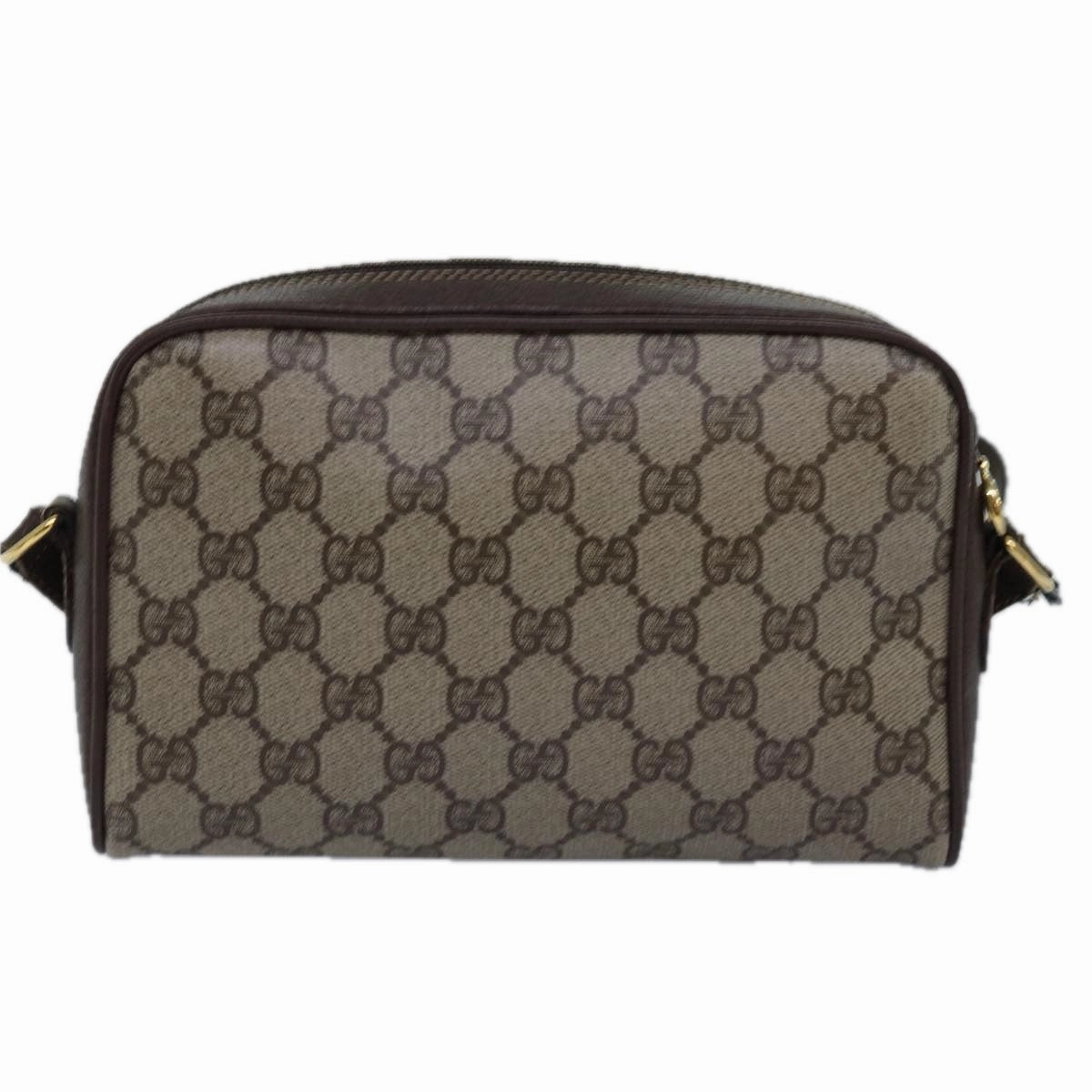 GUCCI GG Supreme Web Sherry Line Shoulder Bag PVC Beige 116 02 089  ep4437