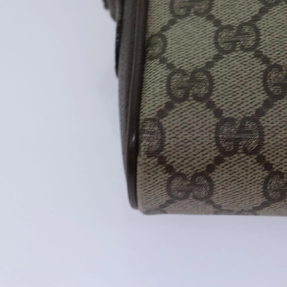 GUCCI GG Supreme Web Sherry Line Shoulder Bag PVC Beige 116 02 089  ep4437