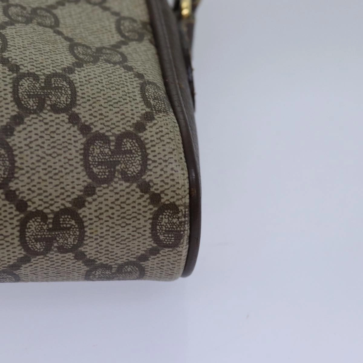 GUCCI GG Supreme Web Sherry Line Shoulder Bag PVC Beige 116 02 089  ep4437