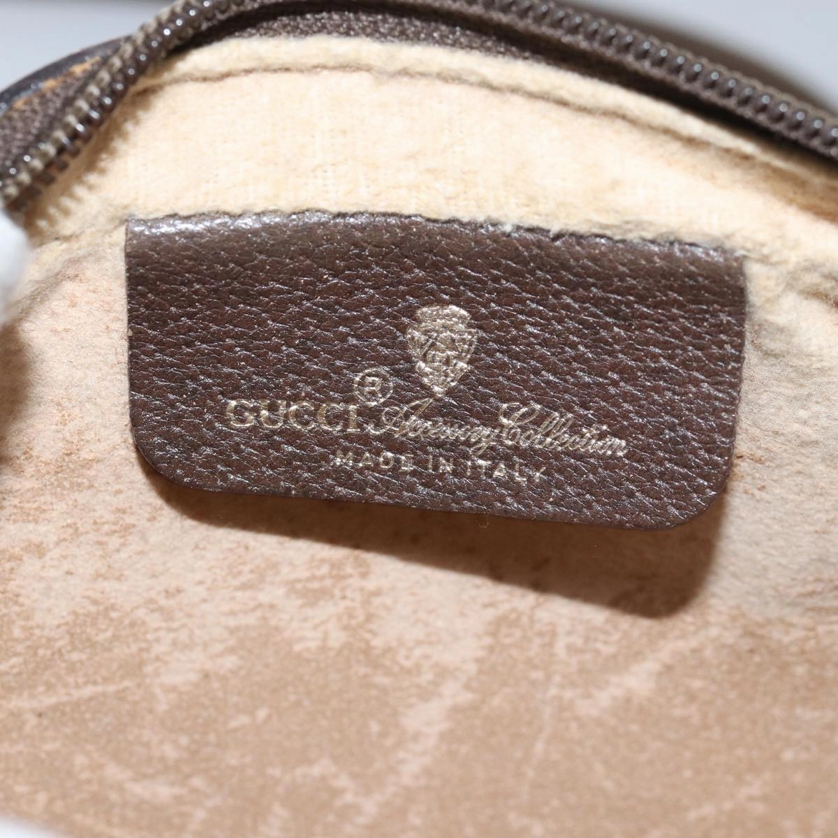GUCCI GG Supreme Web Sherry Line Shoulder Bag PVC Beige 116 02 089  ep4437