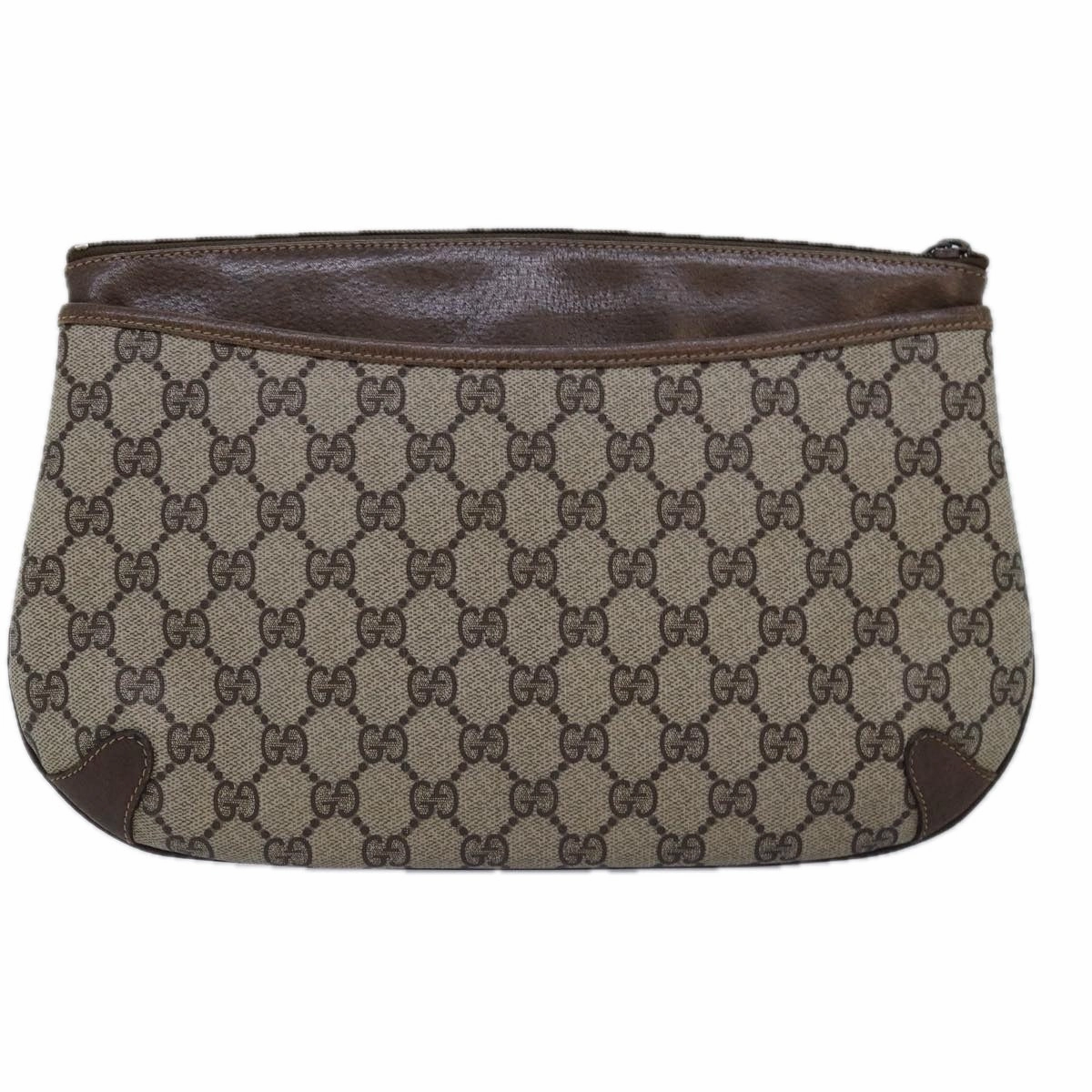 GUCCI GG Supreme Web Sherry Line Shoulder Bag PVC Beige 39 02 026  th4958