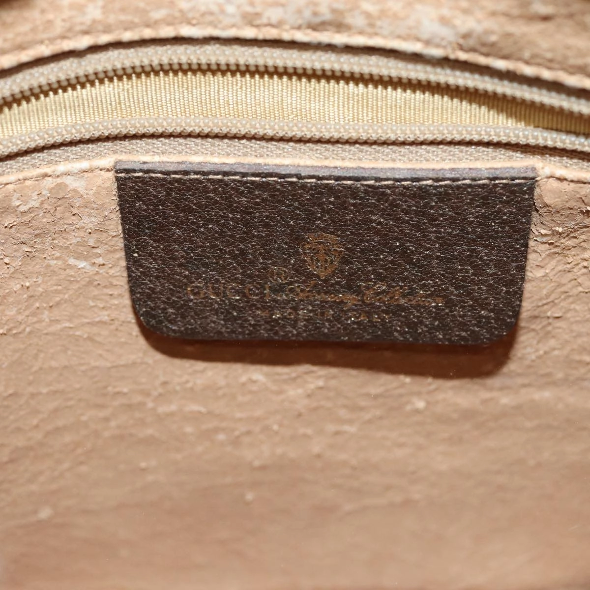 GUCCI GG Supreme Web Sherry Line Shoulder Bag PVC Beige 89 02 032  14049