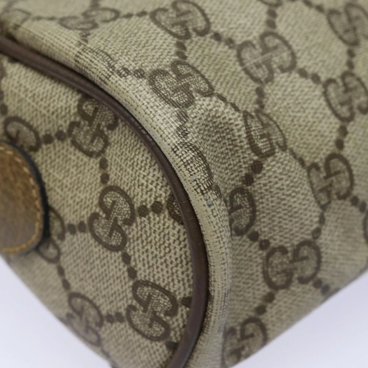 GUCCI GG Supreme Web Sherry Line Shoulder Bag PVC Beige Red 32 02 004  84752