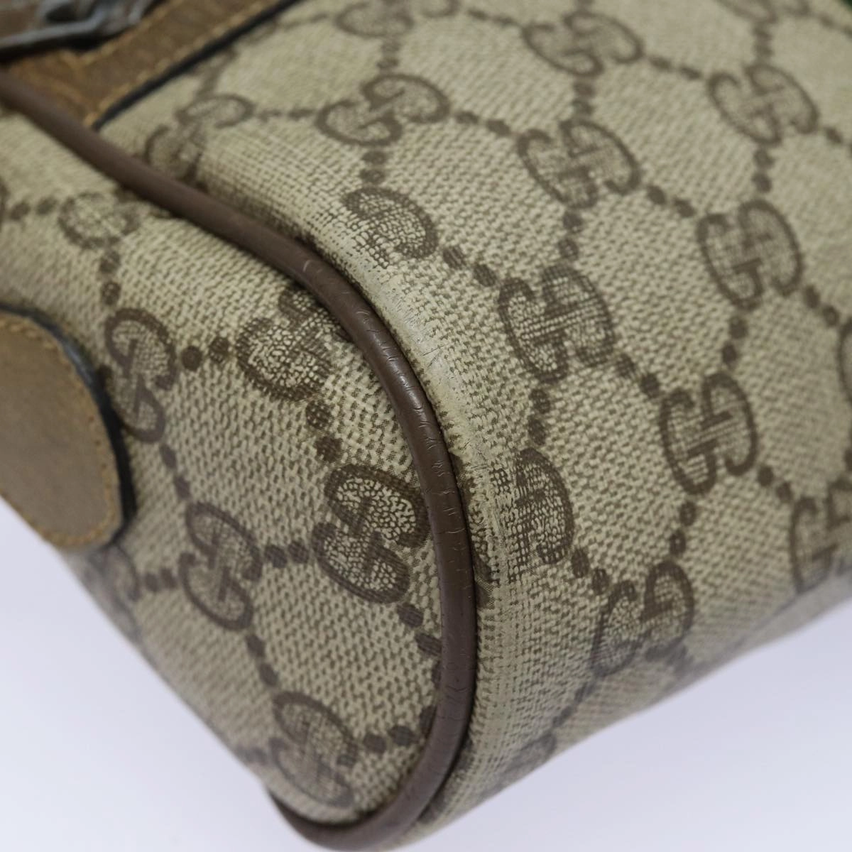 GUCCI GG Supreme Web Sherry Line Shoulder Bag PVC Beige Red 32 02 004  84752