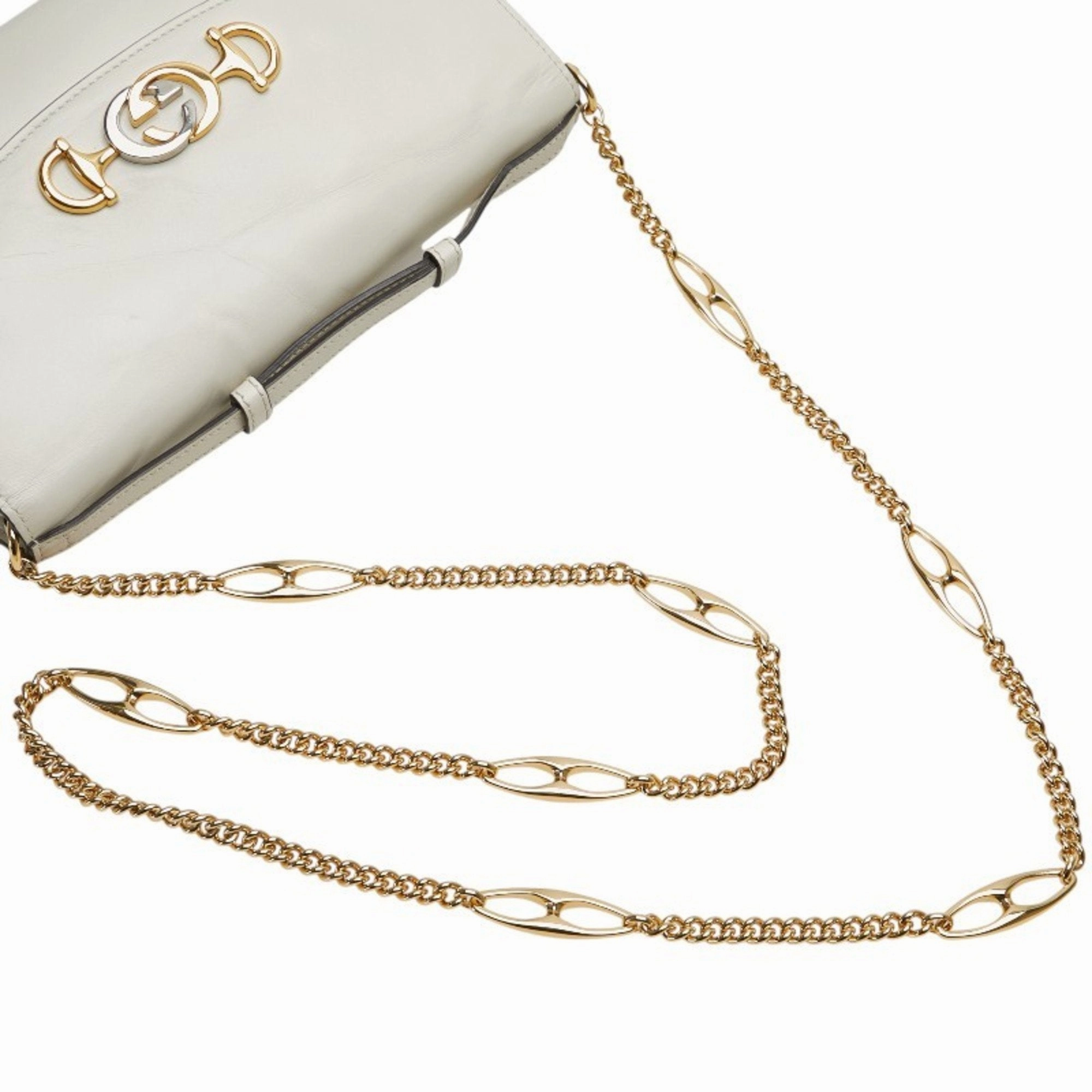 Gucci gold  Leather Handbag Shoulder Bag (Pre-Owned)