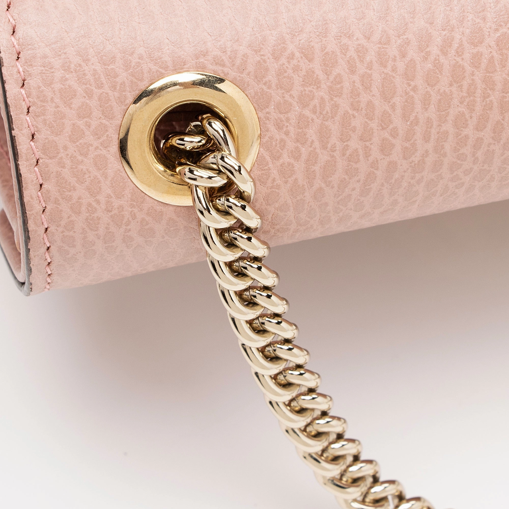 Gucci Grained Calfskin Interlocking G Small Shoulder Bag (SHF-BPuIFX)