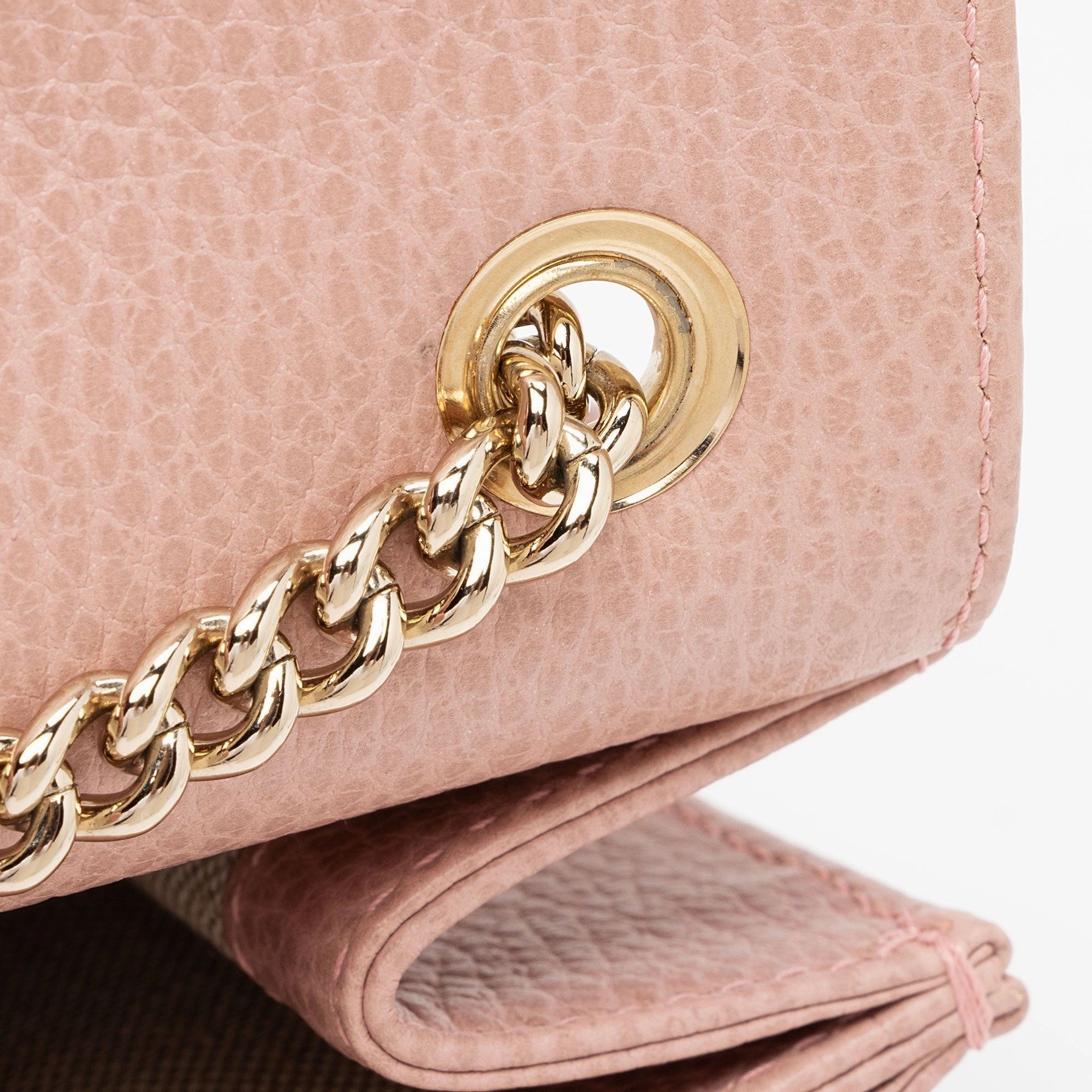 Gucci Grained Calfskin Interlocking G Small Shoulder Bag (SHF-BPuIFX)