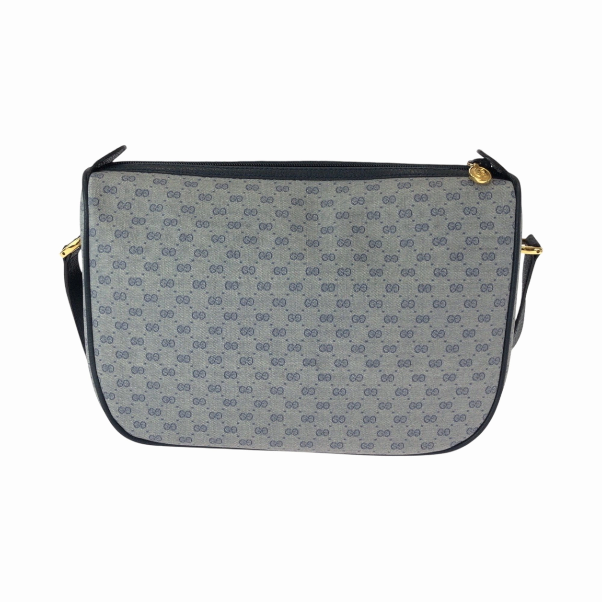 Gucci Gray Navy Gg Supreme Pochette Shoulder Bag ()