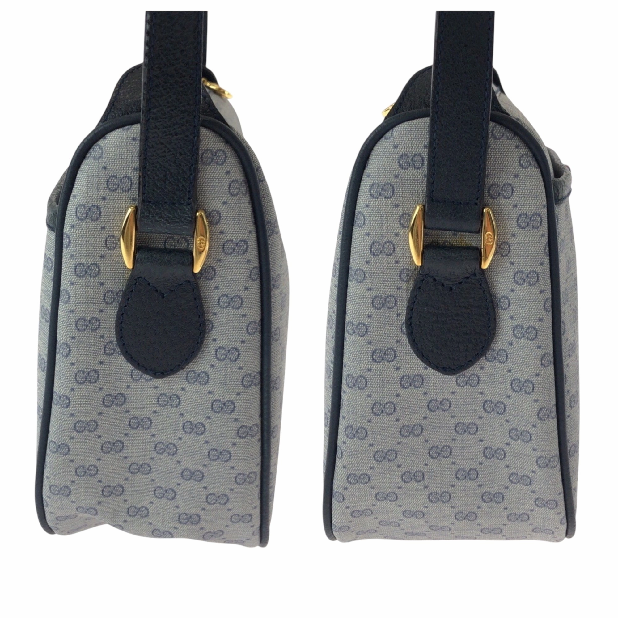 Gucci Gray Navy Gg Supreme Pochette Shoulder Bag ()