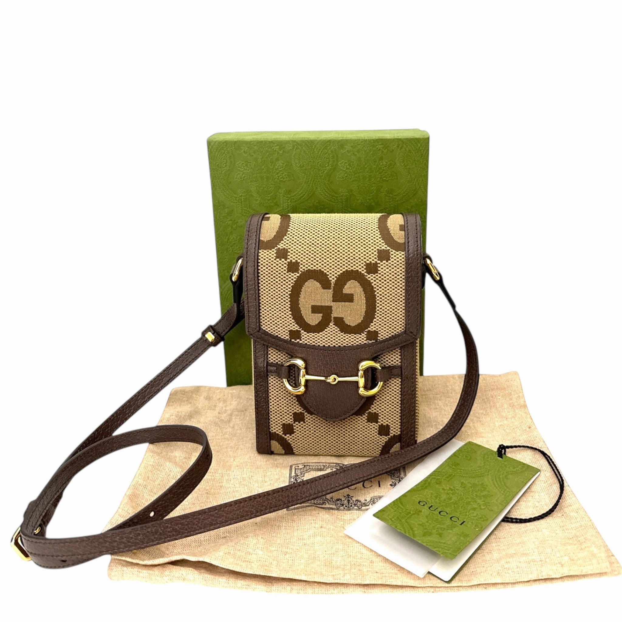 Gucci Horsebit 1955 Jumbo GG Canvas Crossbody Bag