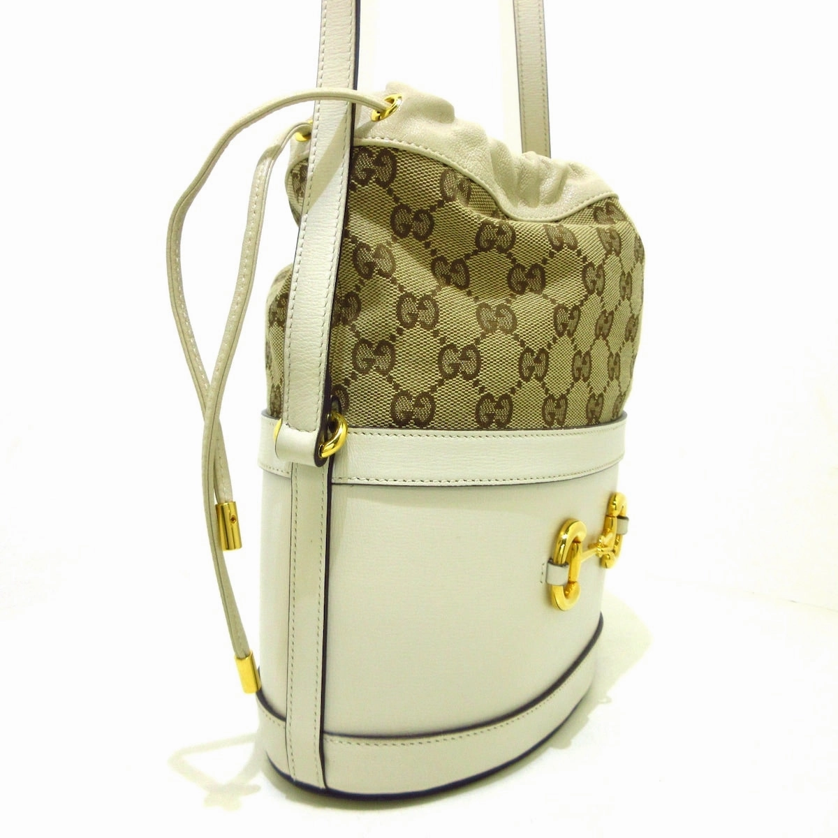 Gucci Horsebit  Canvas Shoulder Bag ()