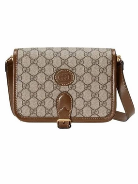 Gucci Interlocking G Mini Shoulder Bag Brown