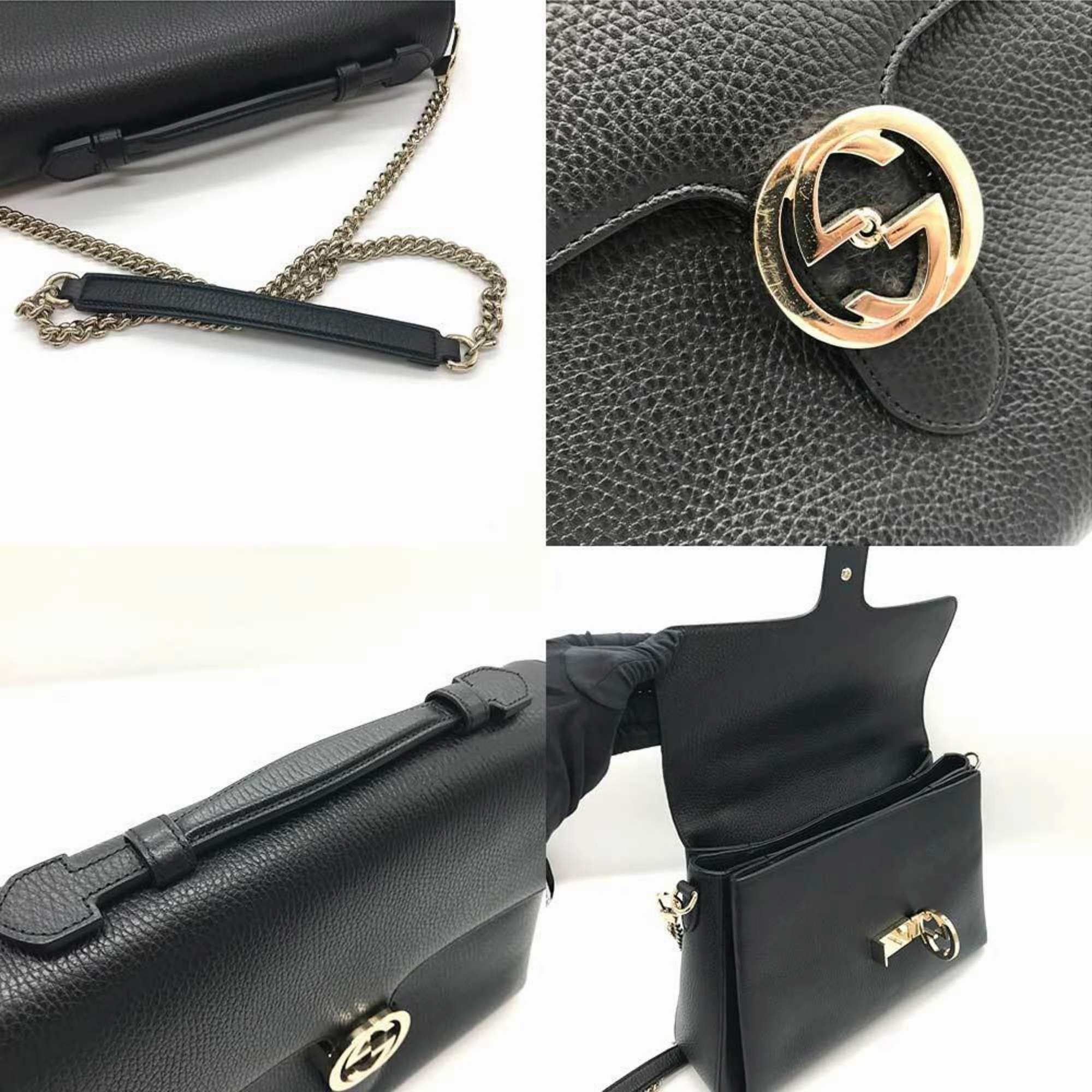 Gucci Interlocking  Leather Shoulder Bag ()