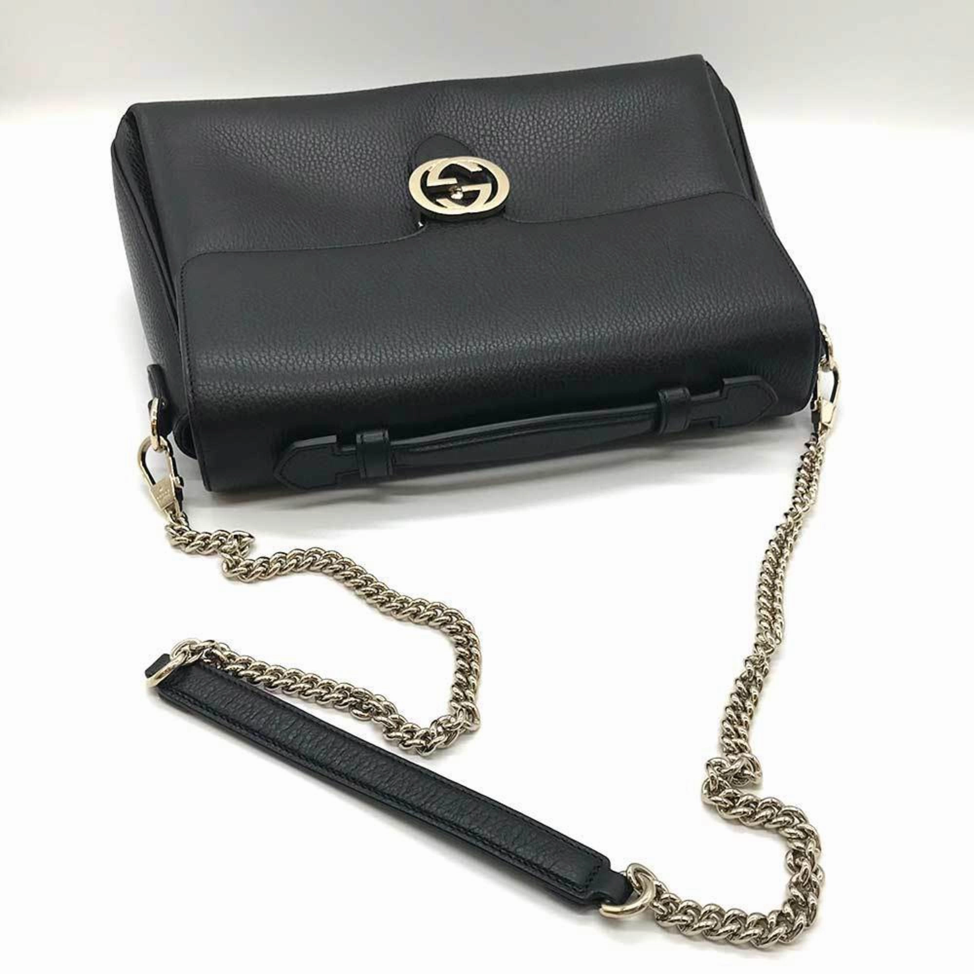 Gucci Interlocking  Leather Shoulder Bag ()
