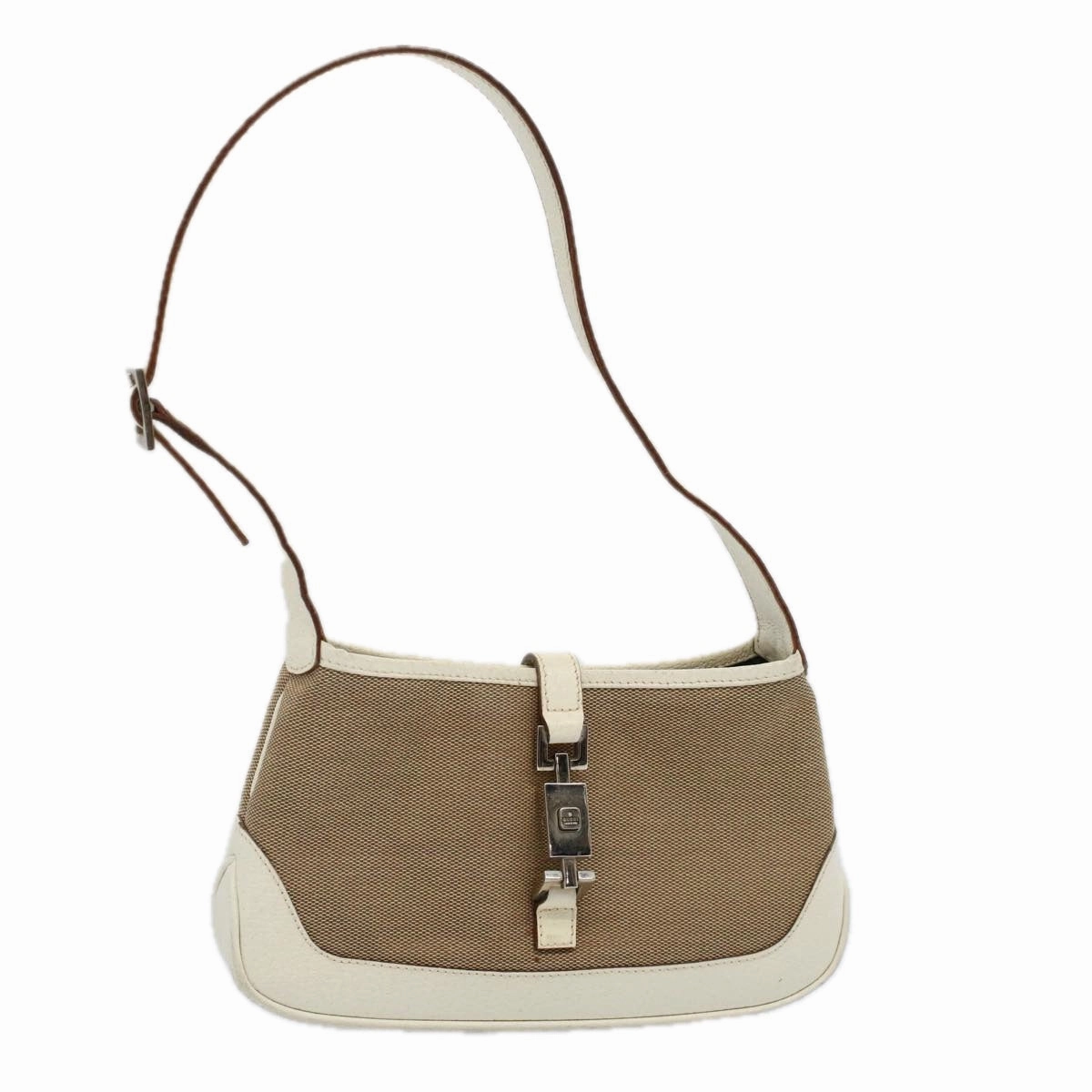 GUCCI Jackie Shoulder Bag Canvas Leather Beige 007 2039  am5181